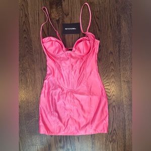 Pink corset bodycon dress